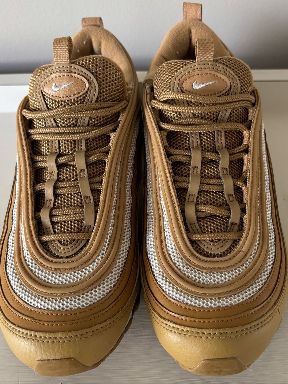 Nike Sneakers in Wheat Brown and Cream